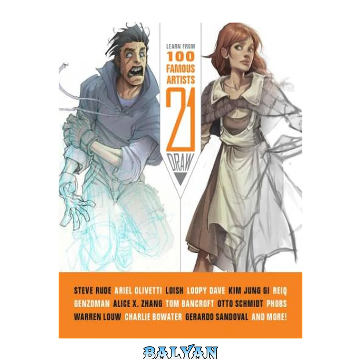 جلد کتاب 21 Draw: Learn from 100 Famous Artists