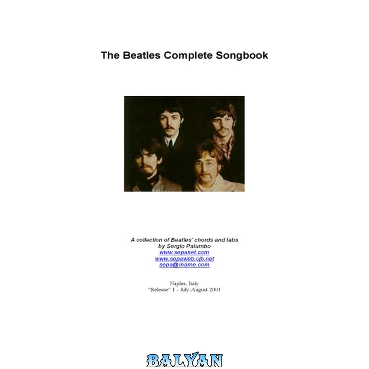جلد کتاب The Beatles - Complete Songbook [for guitar]