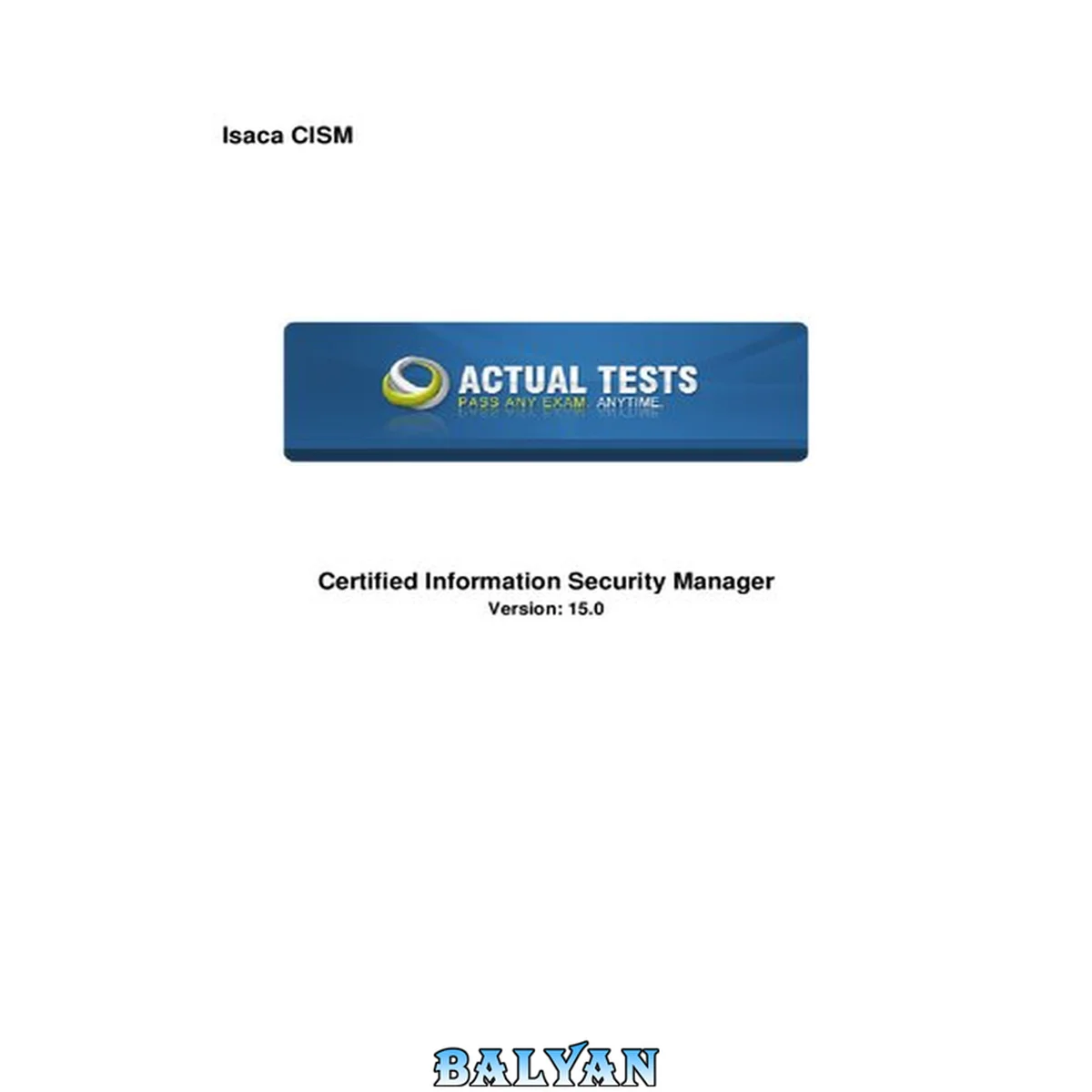 جلد کتاب CISM (Certified Information Security Manager)