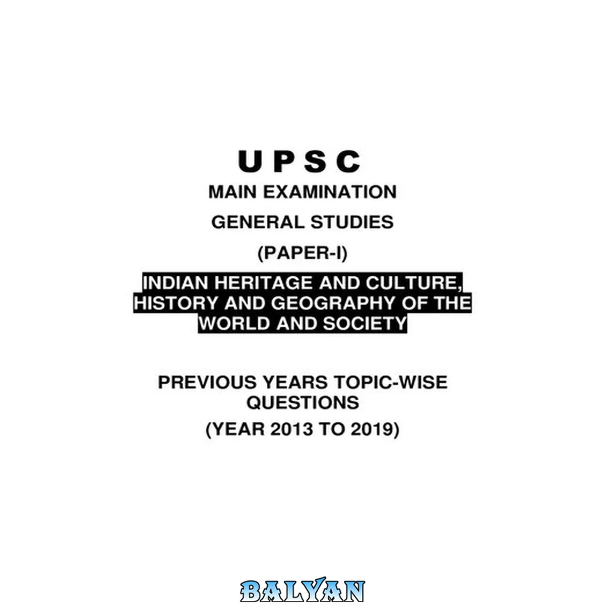 جلد کتاب Raus IAS UPSC Mains Previous Year Topic-Wise Question Paper