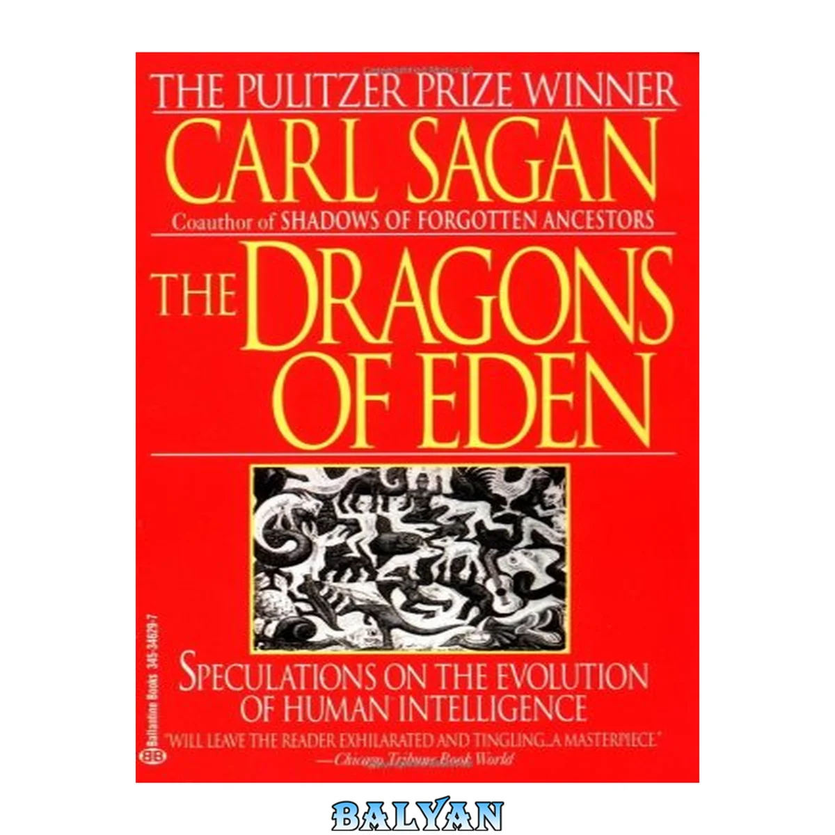 جلد کتاب The  dragons of Eden: speculations on the evolution of human intelligence