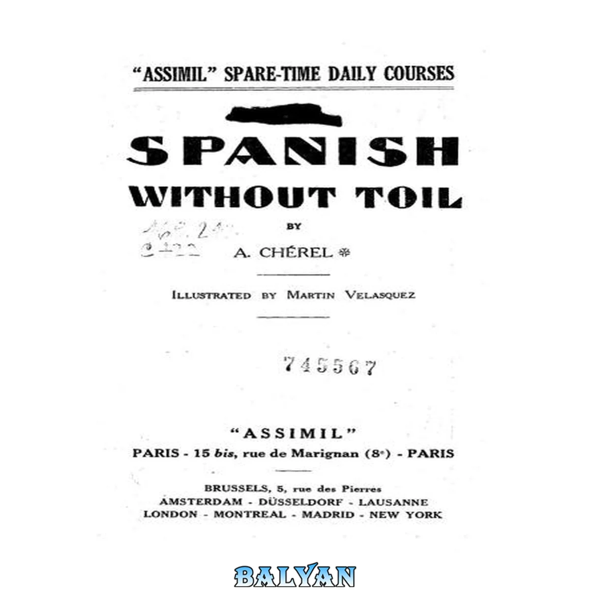 جلد کتاب Spanish without toil [book and audio]