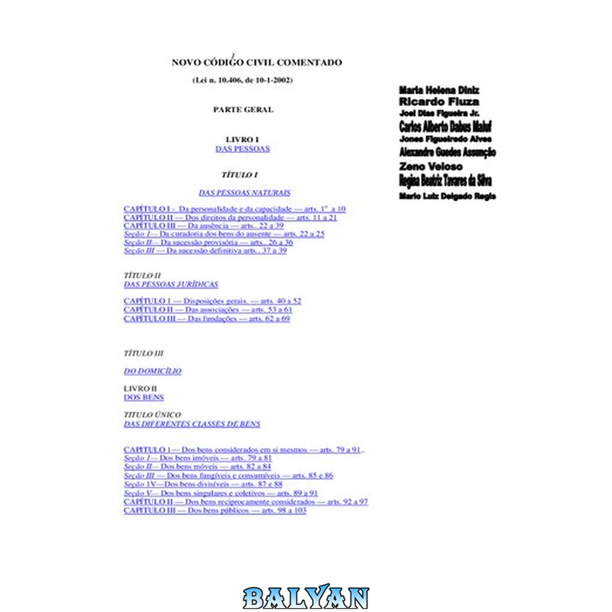 جلد کتاب Novo Código Civil comentado 1