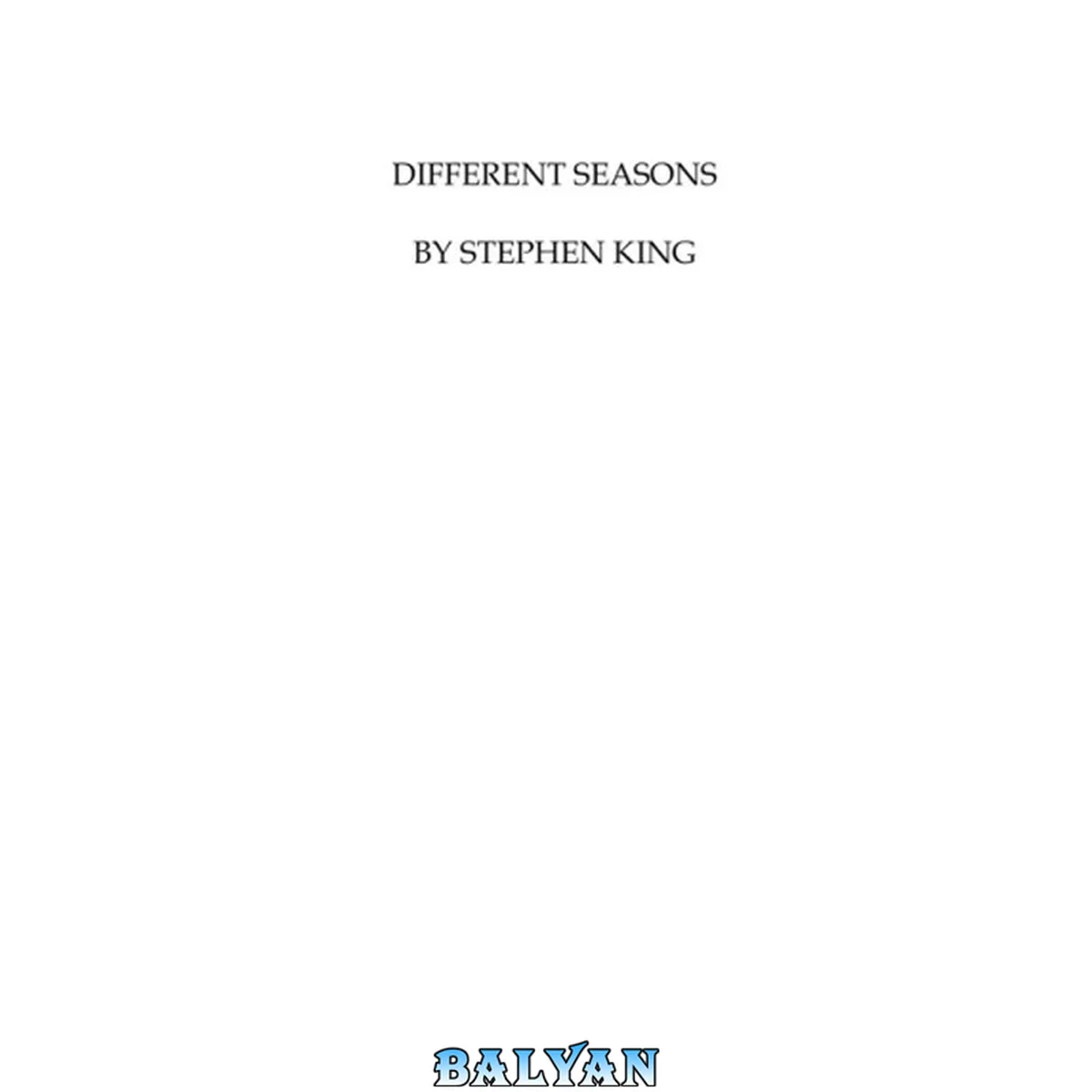 جلد کتاب Different Seasons