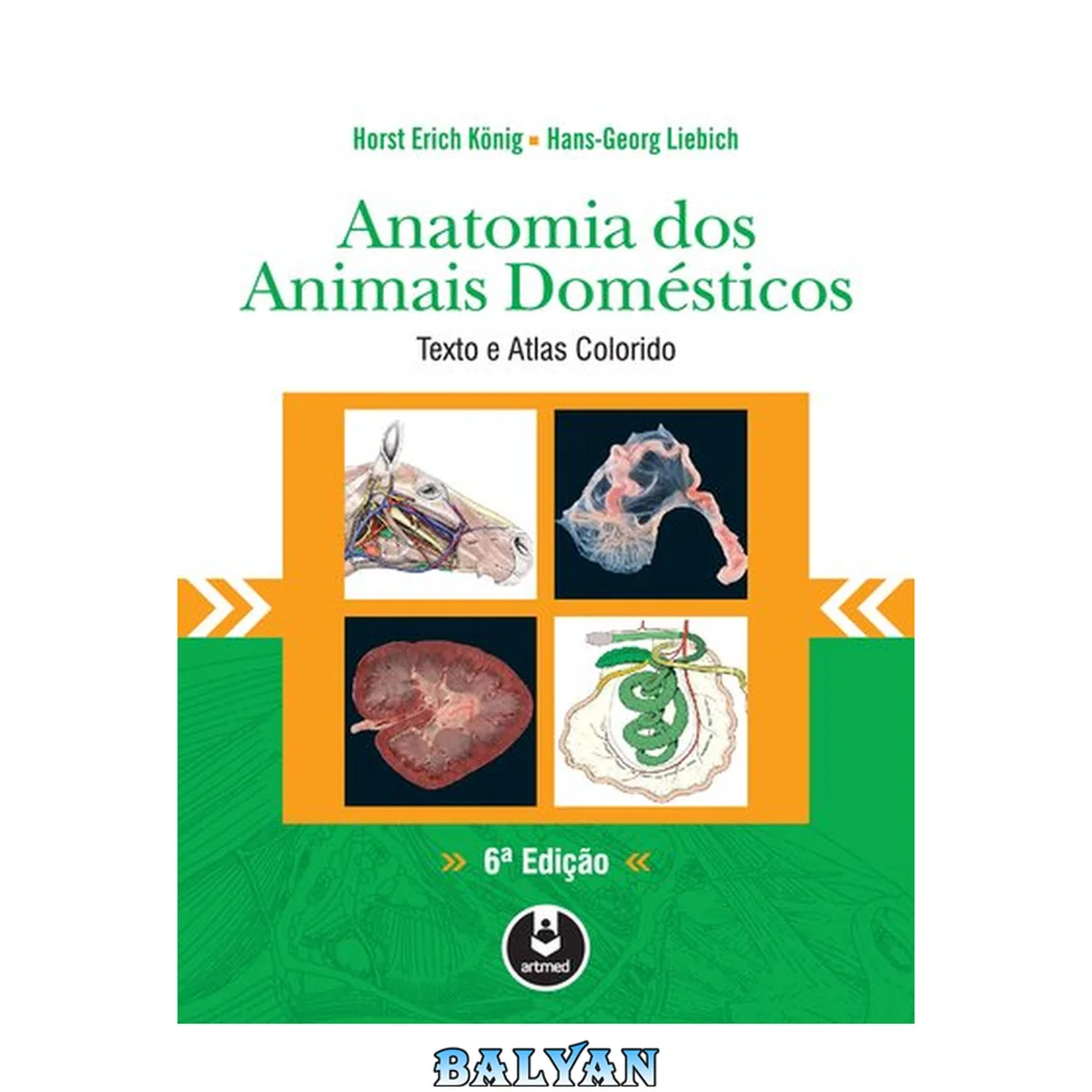 جلد کتاب Anatomia dos Animais Domésticos Texto e Atlas Colorido