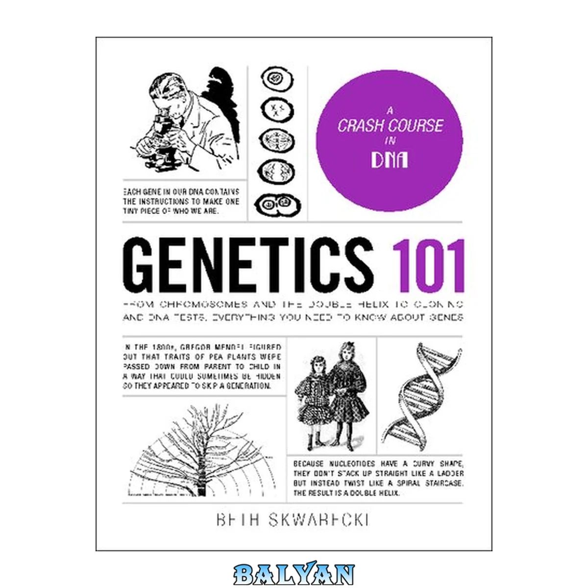 جلد کتاب Genetics 101: From Chromosomes and the Double Helix to Cloning and DNA Tests, Everything You Need to Know about Genes (Adams 101)