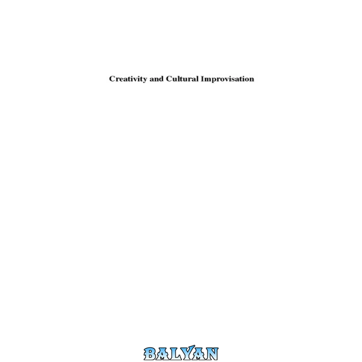 جلد کتاب Creativity and Cultural Improvisation
