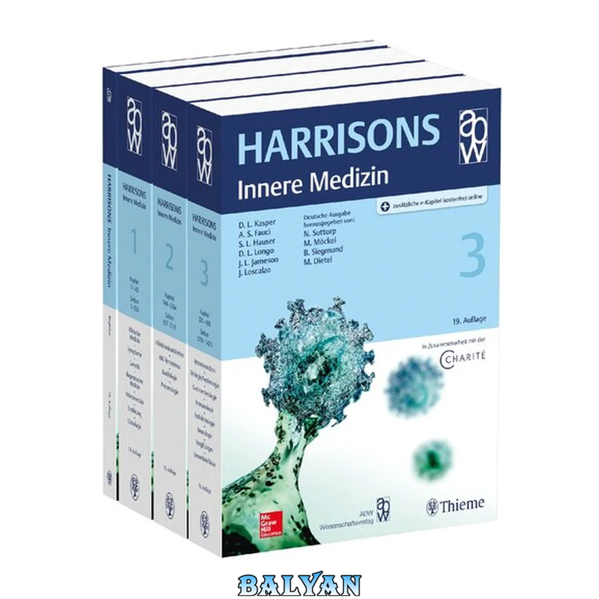 جلد کتاب Harrisons Innere Medizin 1 Kapitel 1-143 : Klinische Medizin, Symptome, Genetik, regenerative Medizin, Altersmedizin, Ernährung, Onkologie / D. L. Kasper, A. S. Fauci, S. L. Hauser, D. L. Longo, J. L. Jameson, J. Loscalzo ; Deutsche Ausgabe herausgegeben