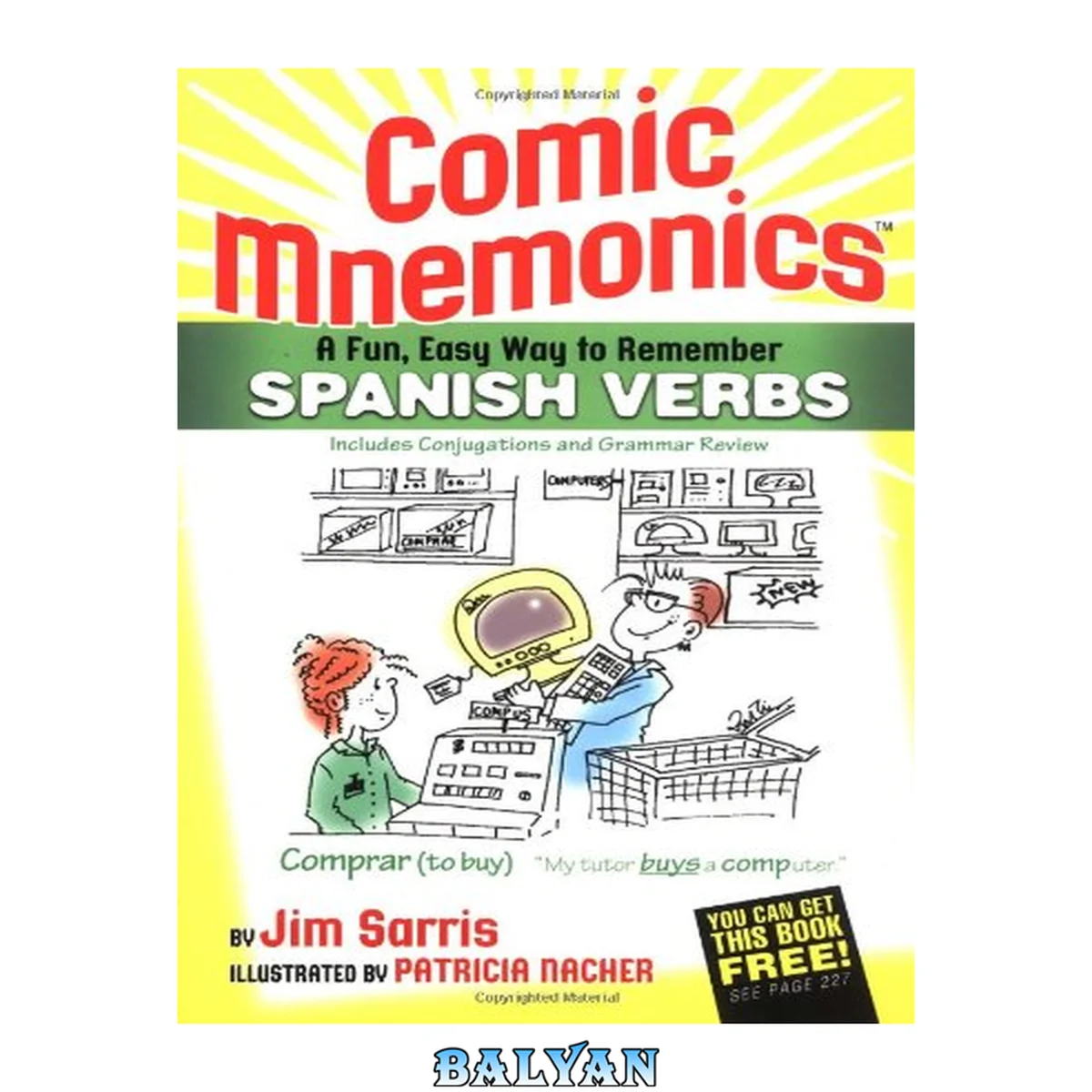 جلد کتاب Comic mnemonics for Spanish verbs : use cartoons and mnemonic phrases to make remembering easier and more enjoyable