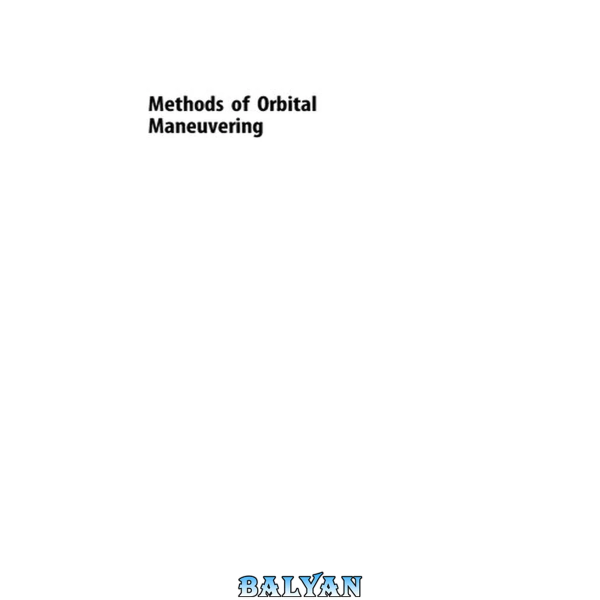جلد کتاب Methods of Orbital Maneuvering