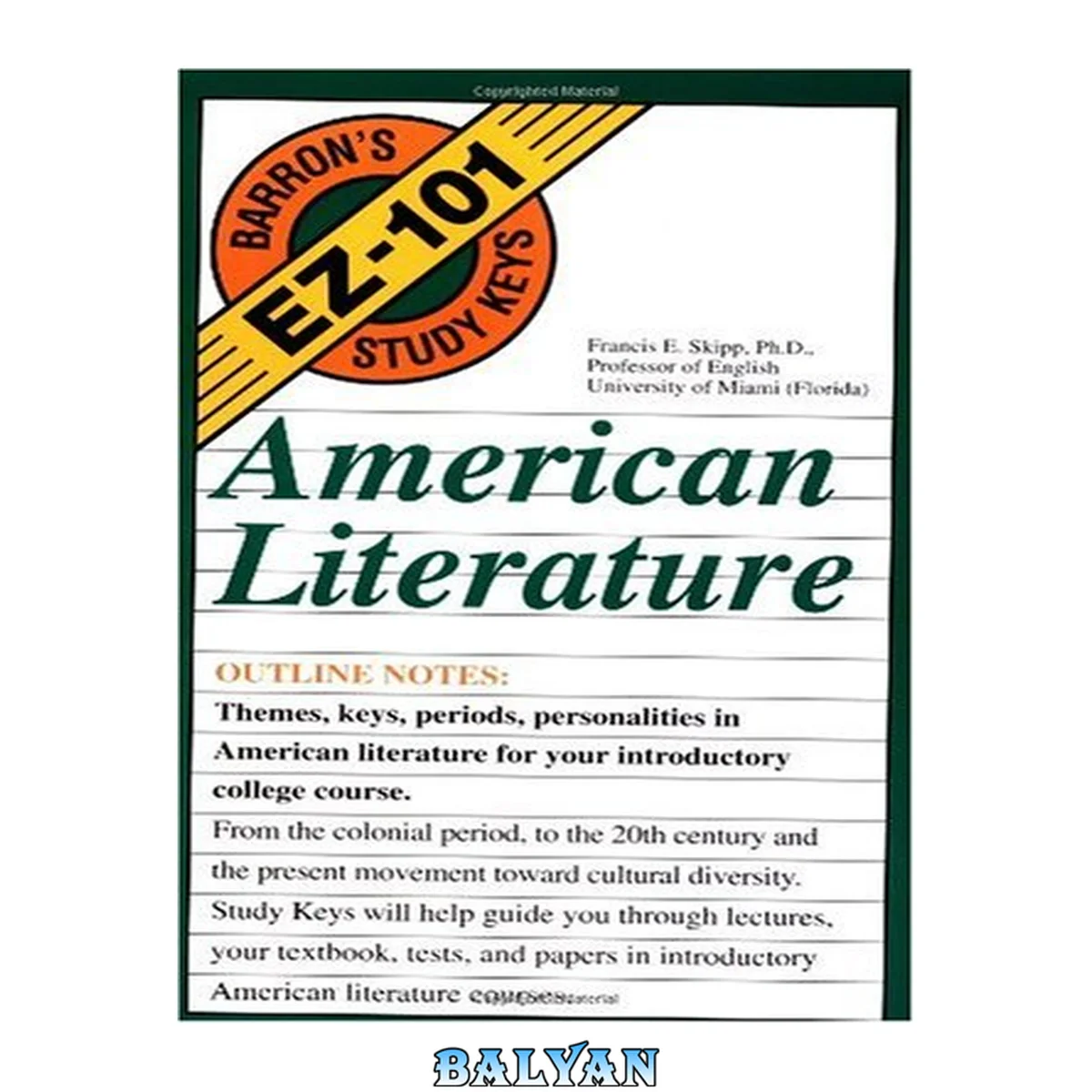 جلد کتاب Barron's Ez 101 Study Keys: American Literature (Barron's EZ-101 Study Keys (Audio)) [UNABRIDGED] (Barron's Ez 101 Study Keys)