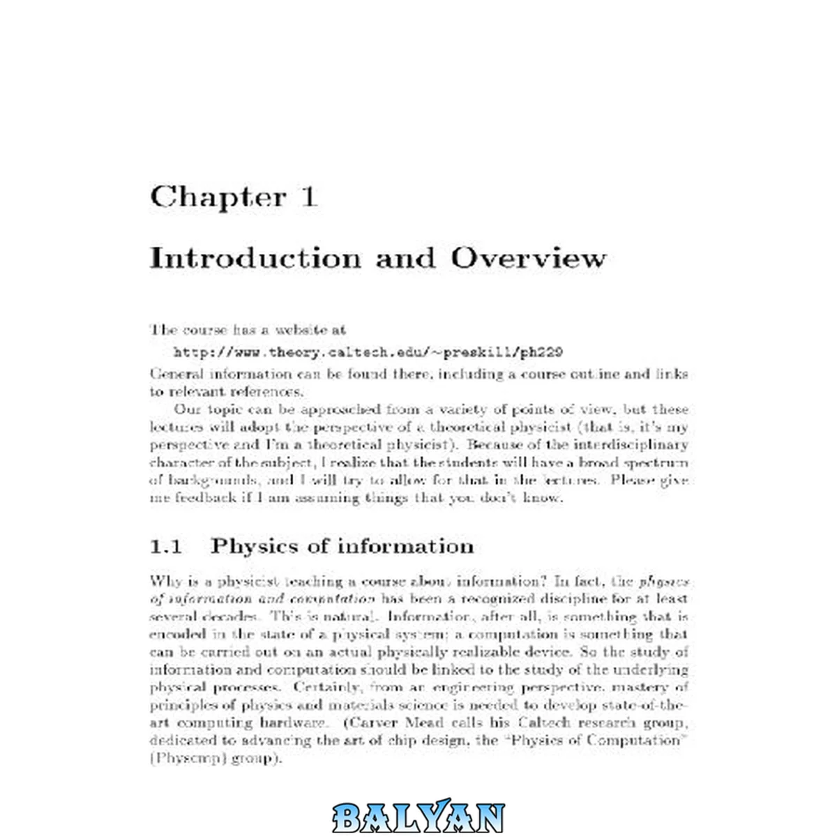 جلد کتاب Quantum information (lecture notes)