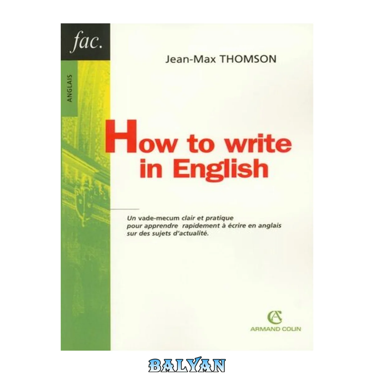 جلد کتاب How to write in English