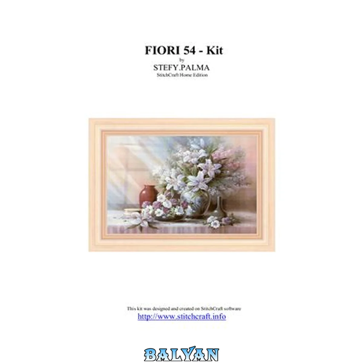 جلد کتاب Схема вышивки Stefy Palma Fiori No054 - Kit