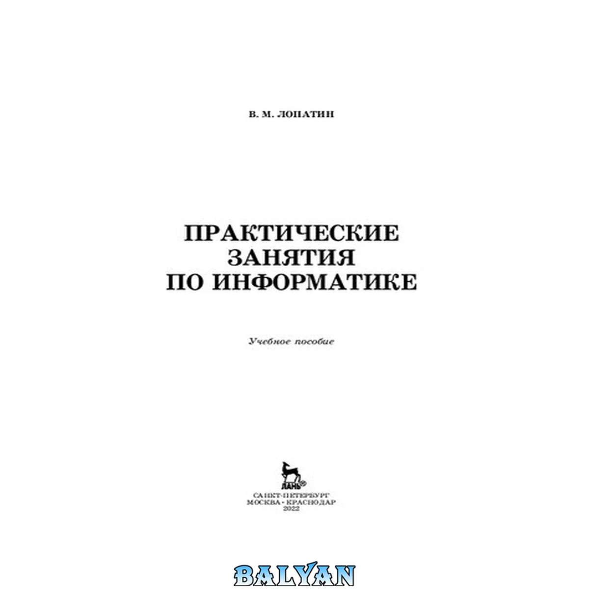 جلد کتاب Практические занятия по информатике: учебное пособие