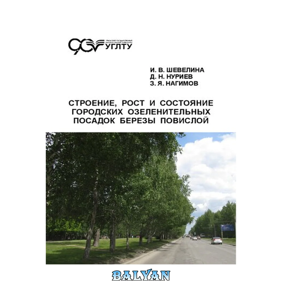جلد کتاب Строение, рост и состояние городских озеленительных посадок березы повислой: Монография