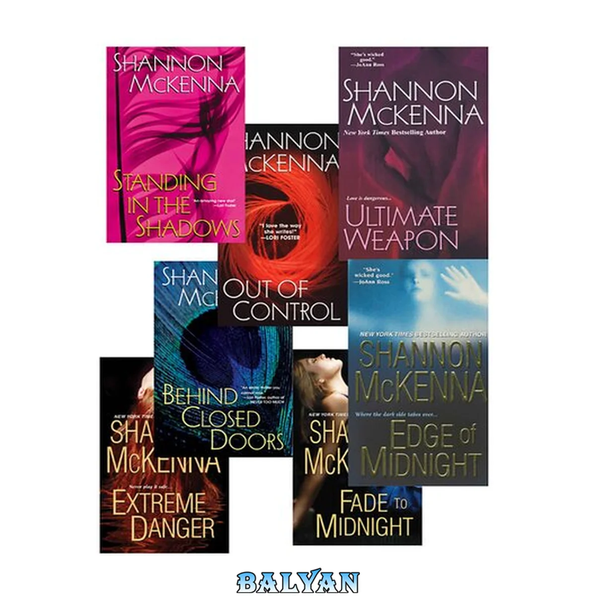 جلد کتاب Shannon Mckenna's Mccloud Brothers Bundle: Fade to Midnight, Behind Closed Doors, Standing in the Shadows, Out of Control, Edge of Midnight, Extreme Danger and Ultimate Weapon