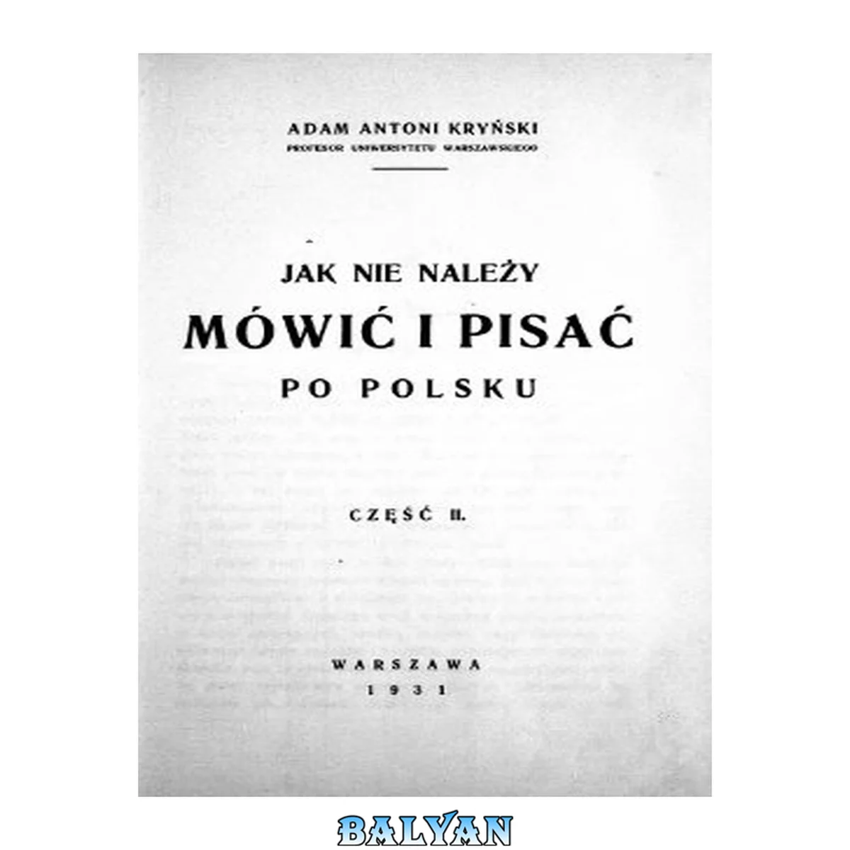 جلد کتاب Jak nie należy mówić i pisać po polsku - Część 2