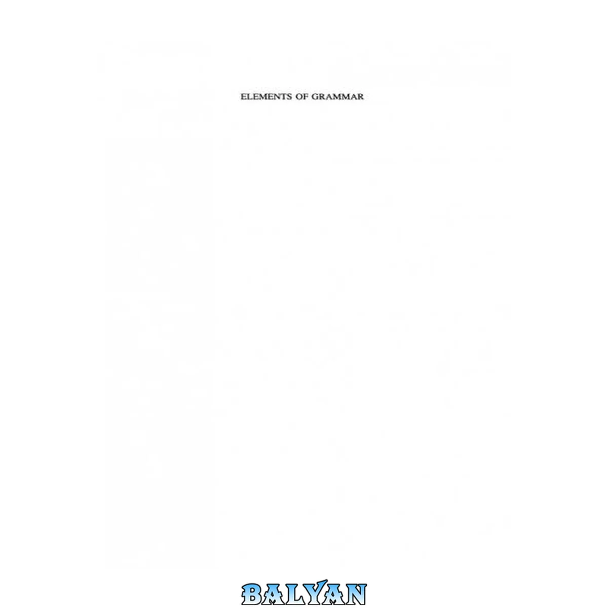 جلد کتاب Elements of Grammar: Handbook in Generative Syntax (International Handbooks of Linguistics 1)