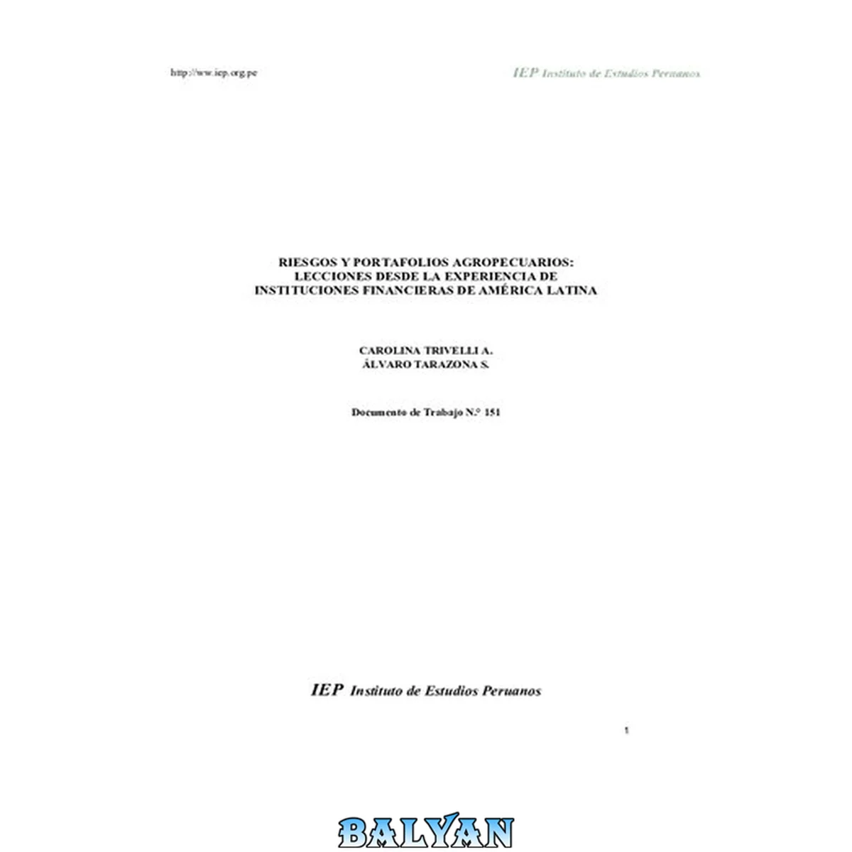 جلد کتاب Riesgos y portafolios agropecuarios: lecciones desde la experiencia de instituciones financieras de América latina.