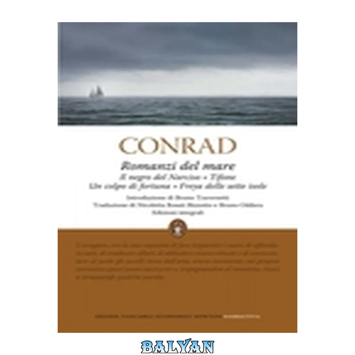 جلد کتاب Romanzi del mare: Il negro del Narciso-Tifone-Un colpo di fortuna-Freya delle sette isole. Ediz. integrale