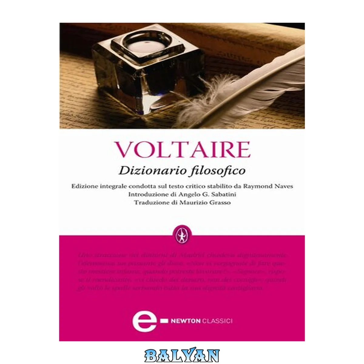 جلد کتاب Dizionario filosofico (eNewton Classici) (Italian Edition)