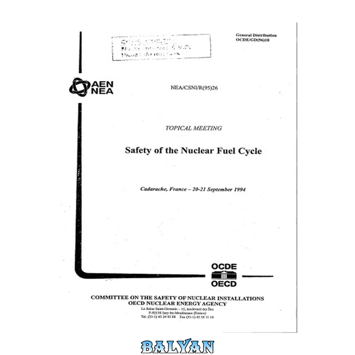 جلد کتاب The Safety of the Nuclear Fuel Cycle (Nuclear Energy Agency)