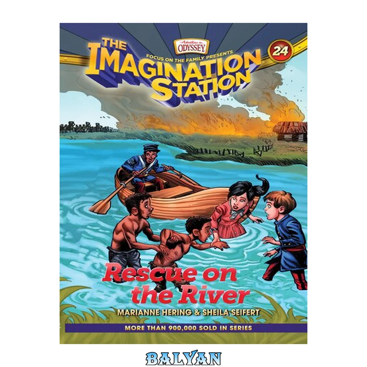 جلد کتاب Rescue on the river [eBook - NC Kids Digital Library] : AIO Imagination Station books series, book 24