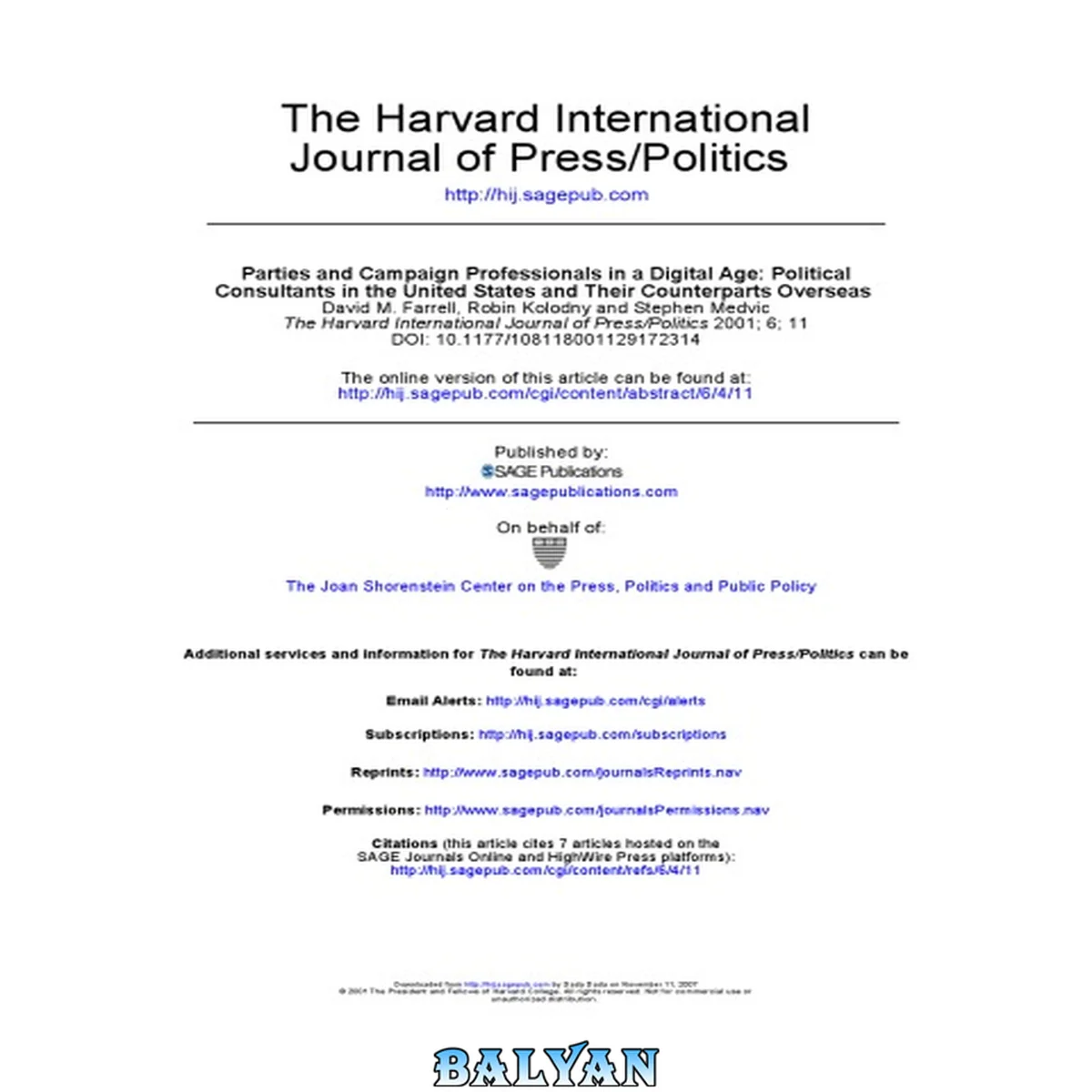 جلد کتاب Parties and Campaign Professionals in a Digital Age: Political Consultants in the United States and Their Counterparts Overseas