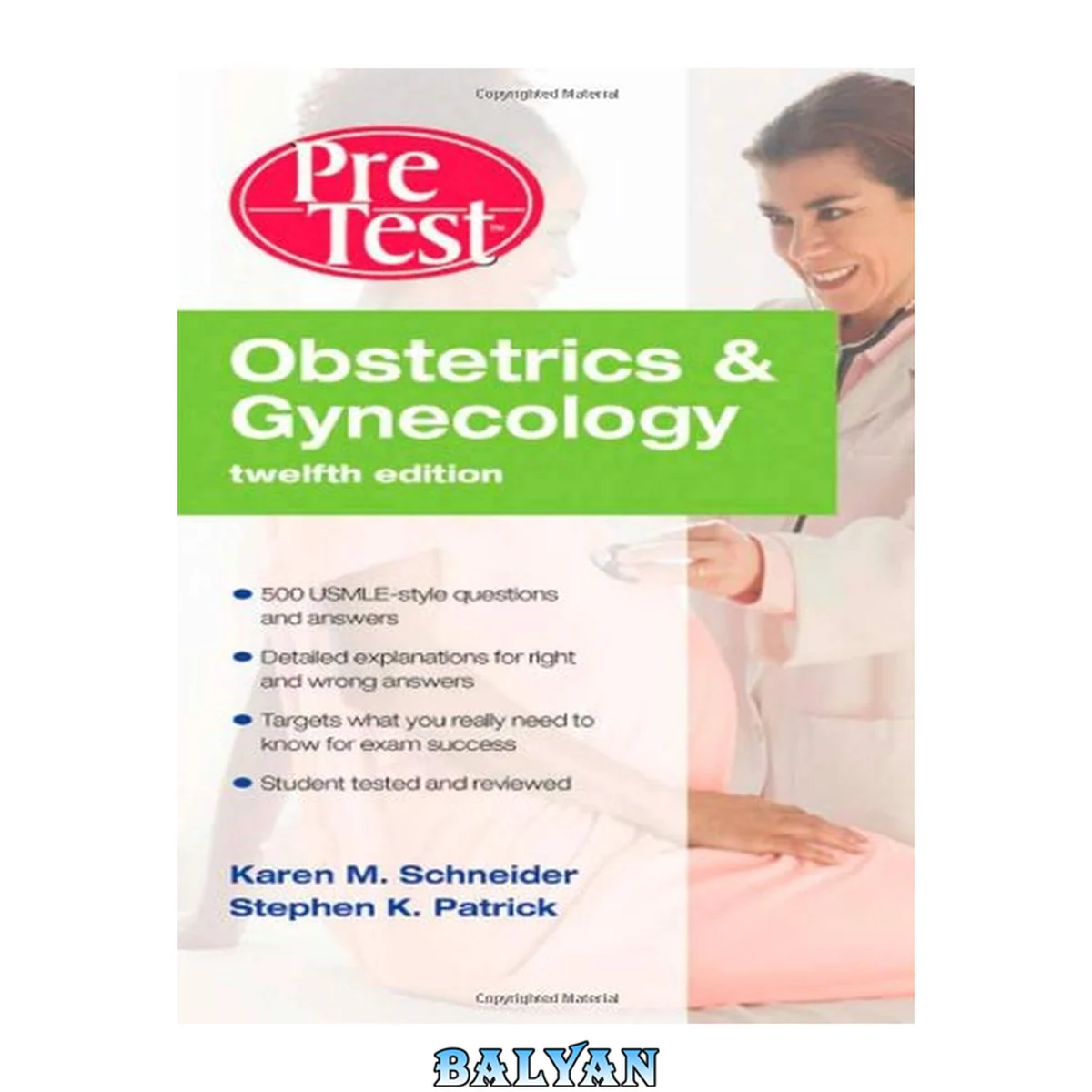 جلد کتاب Obstetrics &amp; Gynecology:  PreTest Self-Assessment &amp; Review, Twelfth Edition (PreTest Clinical Medicine)