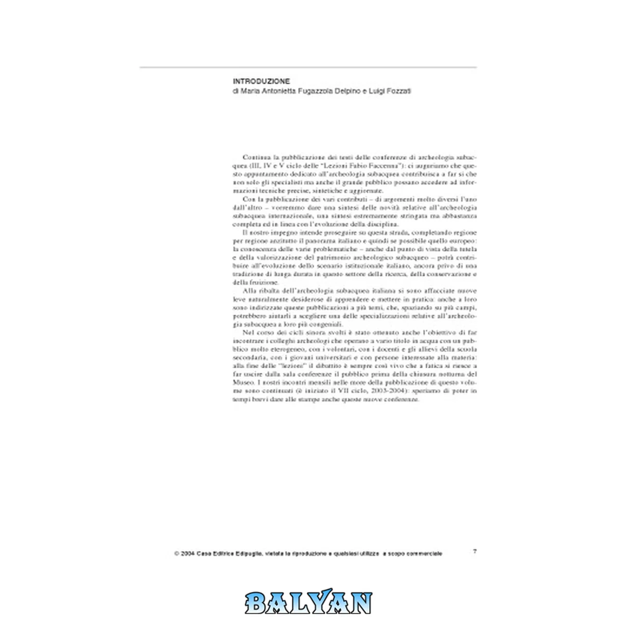 جلد کتاب Lezioni Fabio Faccenna : conferenze di archeologia subacquea (III-V ciclo)