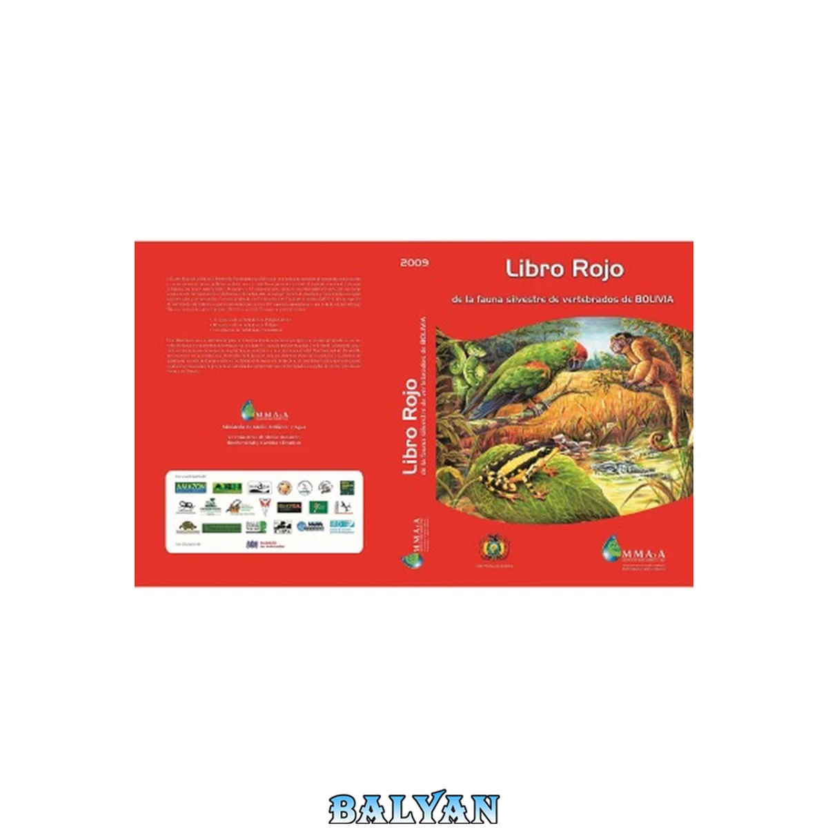 جلد کتاب Libro rojo de la fauna silvestre de vertebrados de Bolivia