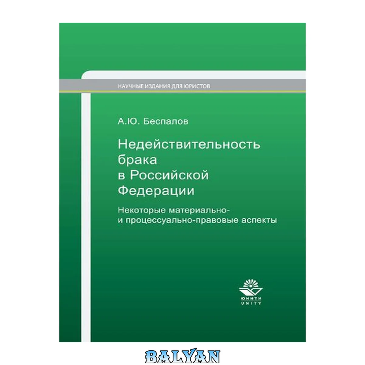 جلد کتاب Недействительность брака в Российской Федерации: некоторые материально- и процессуально-правовые аспекты : монография : научная специальность 12.00. 03 "Гражданское право; предпринимительское право; семейное право; международное частное право"