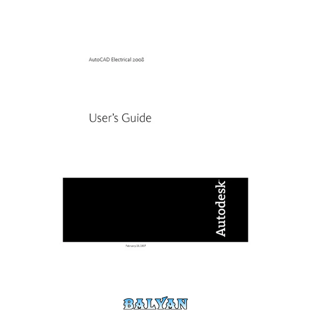 جلد کتاب راهنمای کاربر AutoCAD Electrical 2008
