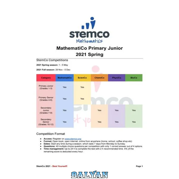 آزمون ریاضی STEM برای دانشآموزان ابتدایی