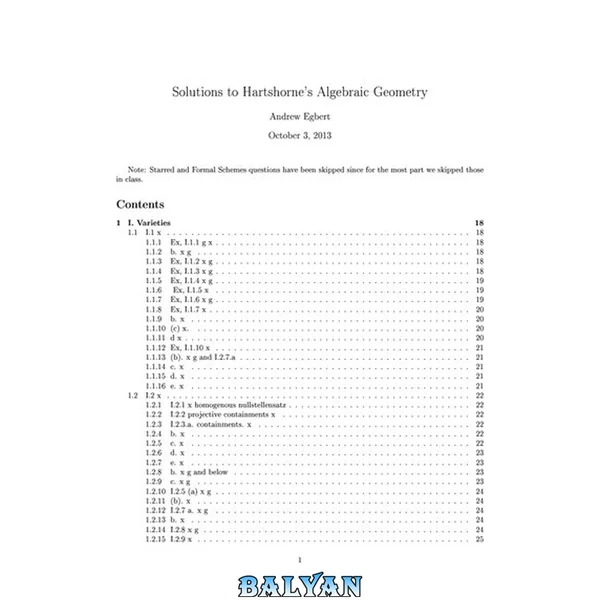 Algebraic Geometry by Robin Hartshorne Full Solutions