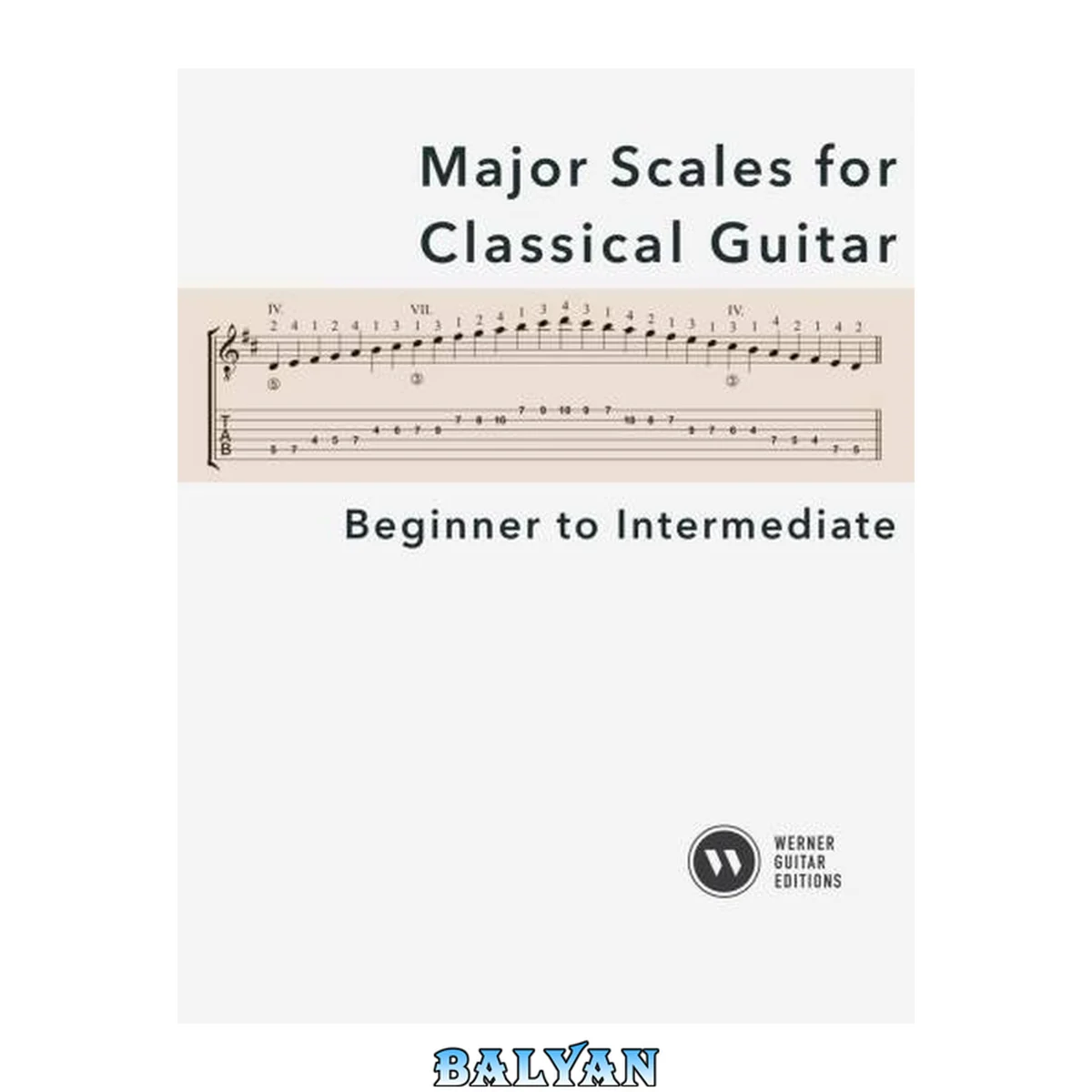 جلد کتاب Major Scales for Classical Guitar. Beginner to Intermediate