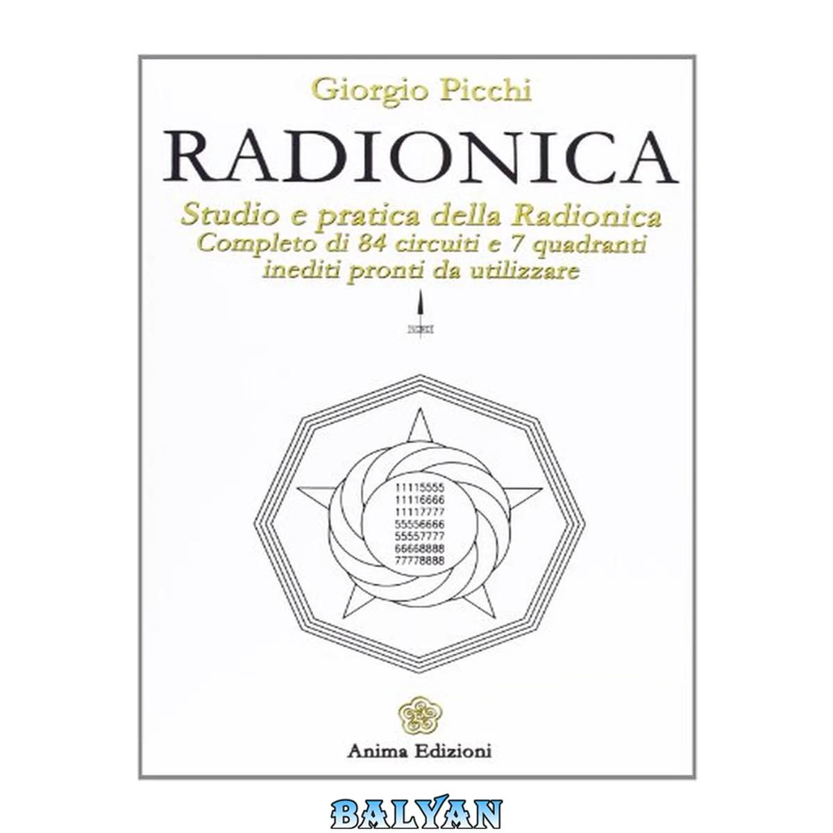 جلد کتاب Radionica. Studio e pratica della radionica. Completo di 84 circuiti e 7 quadranti inediti pronti da utilizzare