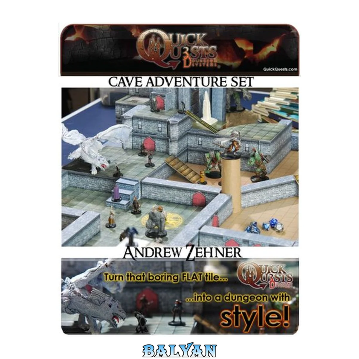 جلد کتاب Printable 3d dungeon tiles : Master DM set--for Dungeons and Dragons, D &amp; D, Gurps, Warhammer, or other RPG