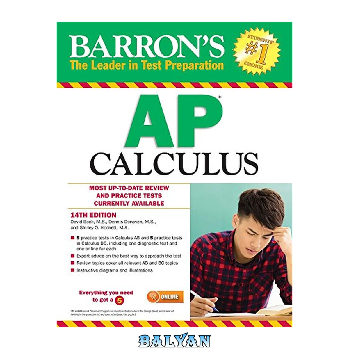 جلد کتاب Barron's AP Calculus, 14th Edition