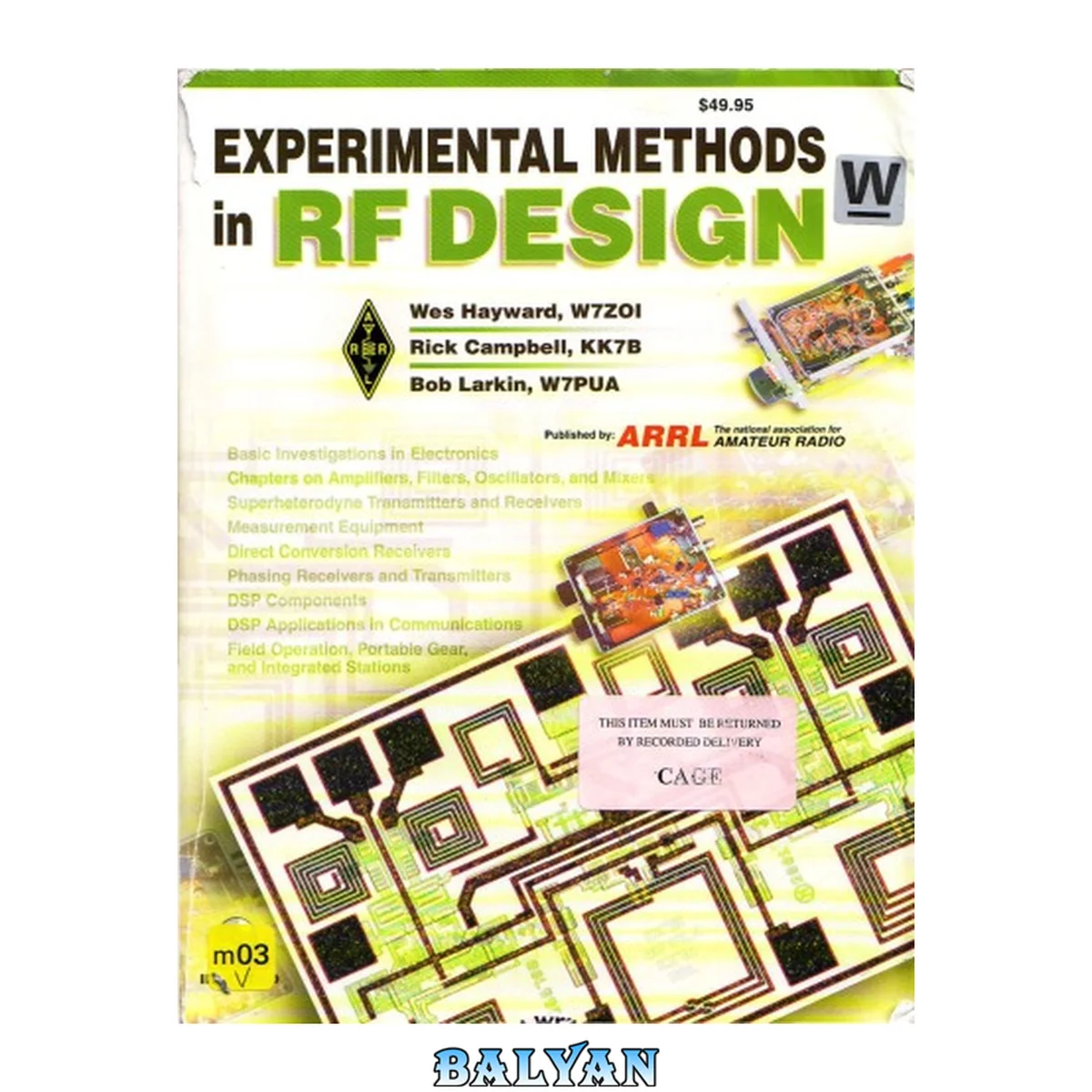 جلد کتاب Experimental Methods in Rf Design (Radio Amateur's Library)