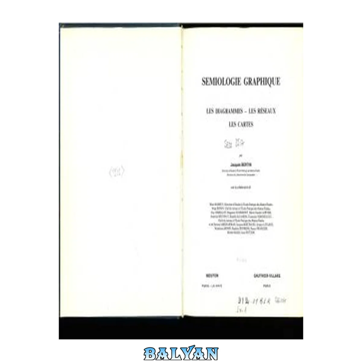 جلد کتاب Sémiologie graphique