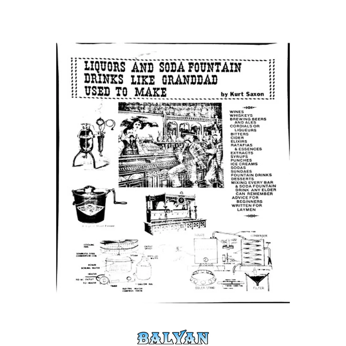 جلد کتاب Liquors and Soda Fountain Drinks Like Grandad Used to Make