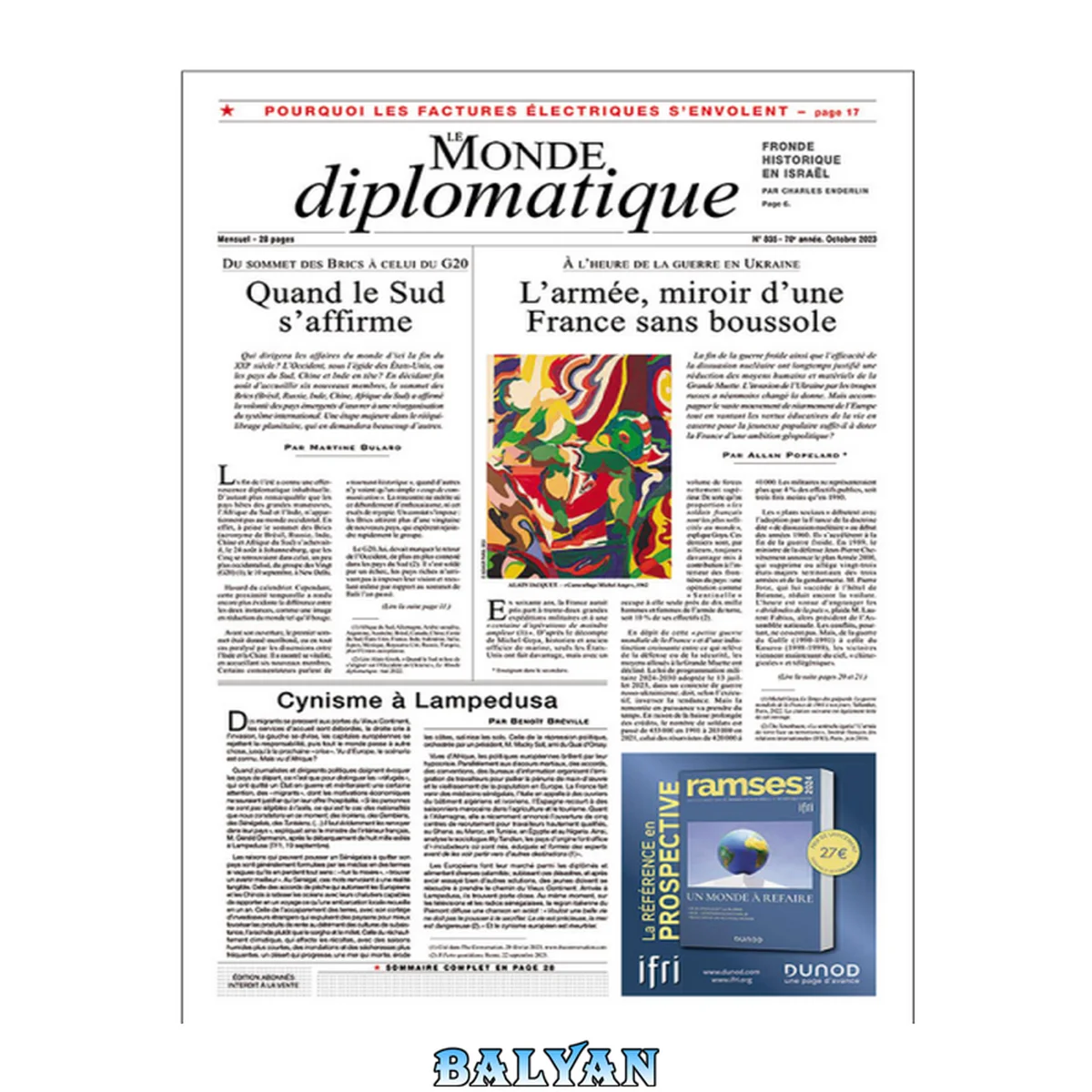 جلد کتاب Le-Monde-diplomatique-2023-10.