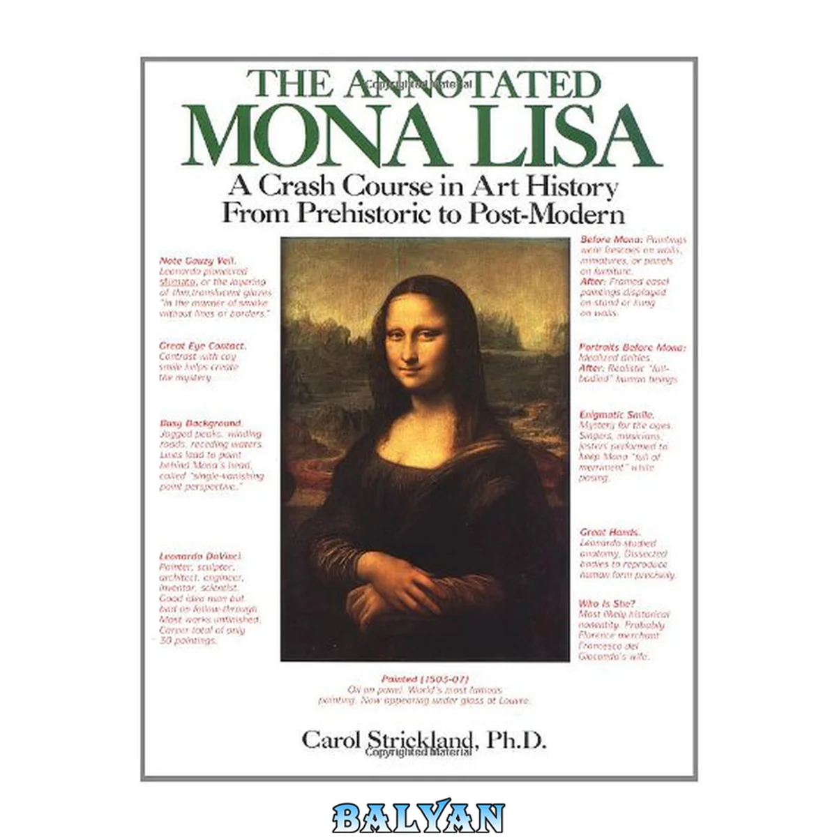 جلد کتاب The Annotated Mona Lisa :ba crash course in art history from prehistoric to post-modern /cCarol Strickland and John Boswell