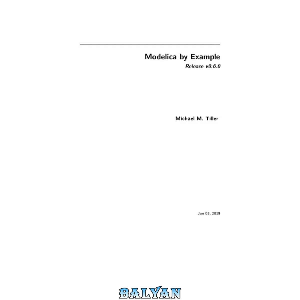 جلد کتاب Modelica by Example [v0.6.0]