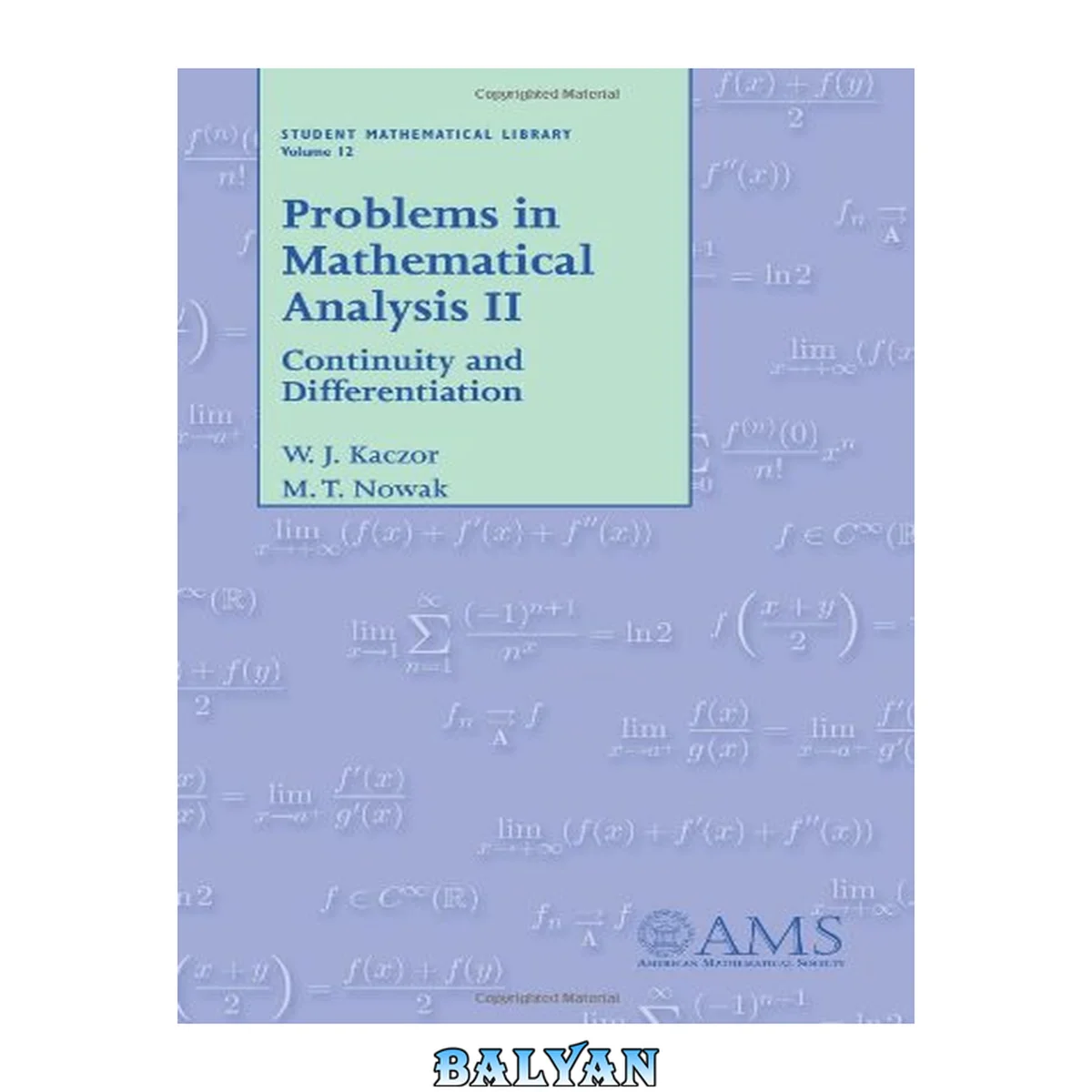 جلد کتاب Problems in Mathematical Analysis 1: Real Numbers, Sequences and Series (Student Mathematical Library, V. 4)