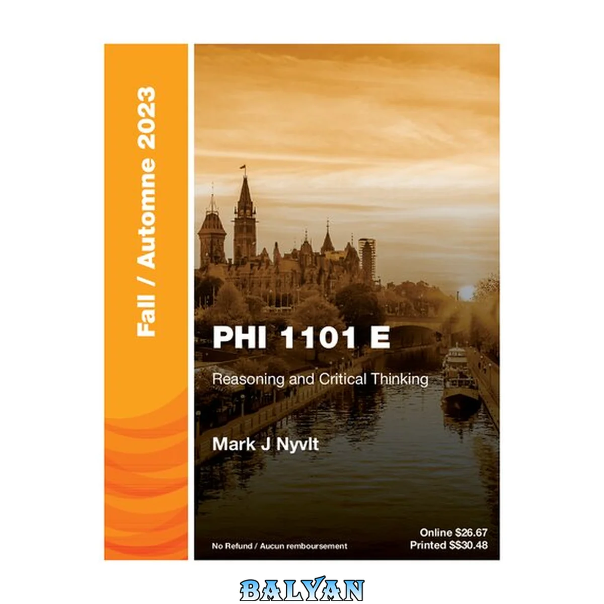 جلد کتاب PHI 1101 Reasoning and Critical Thinking
