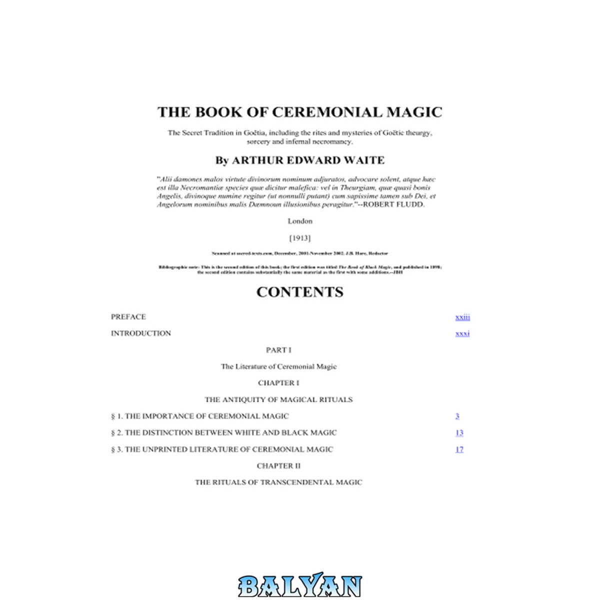 جلد کتاب The Book of Ceremonial Magick