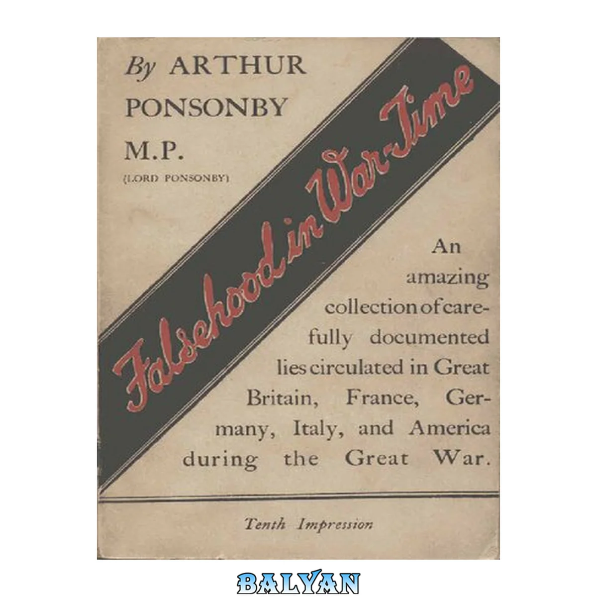 جلد کتاب Falsehood in war-time